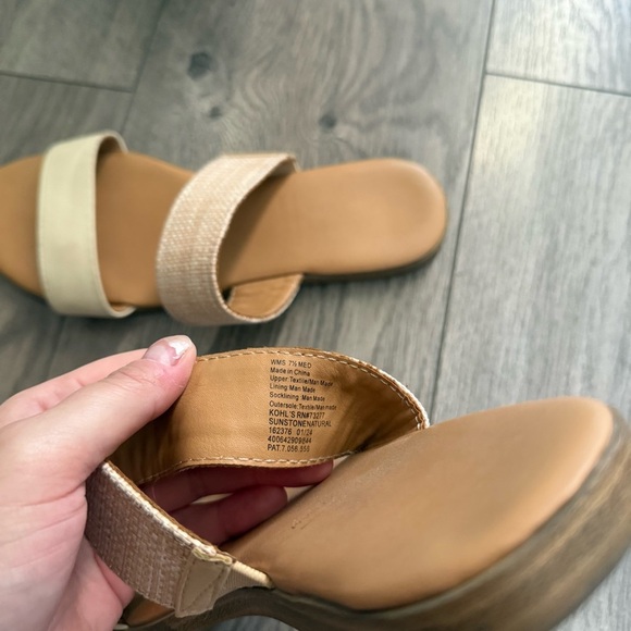 🦃5 for $25🦃 Lauren Conrad Sunstone Cream Neutral Two Strap Sandals - Picture 6 of 6